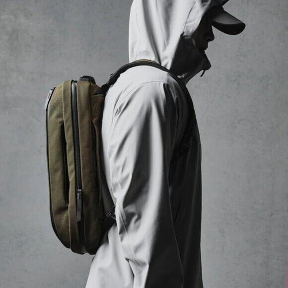 NWT Alpaka Elements Tech Brief Pro Travel Laptop Bag Army Green Axoflux - Picture 2 of 6